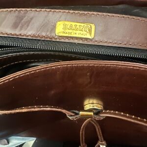 Bally Dark Brown Leather Briefcase